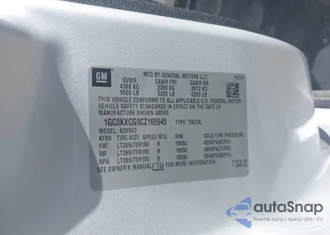 2012 Chevrolet Silverado 2500Hd Lt from USA, damaged, VIN 1GC0KXCG9CZ165945